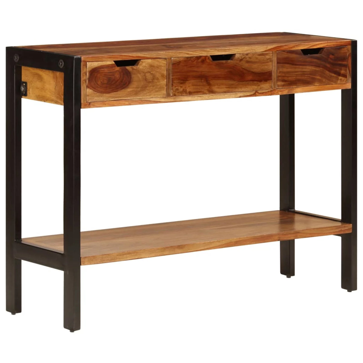 Solid Sheesham Wood Sideboard with 3 Drawers D314150