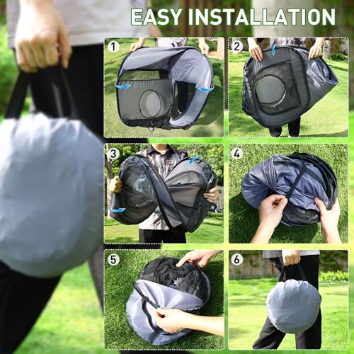 Foldable Outdoor Cat Enclosure with Tunnel G35465