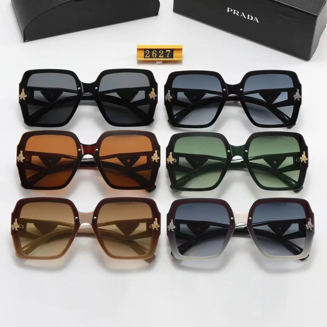 Polarized Triangular Hollow Temple Sunglasses S7387