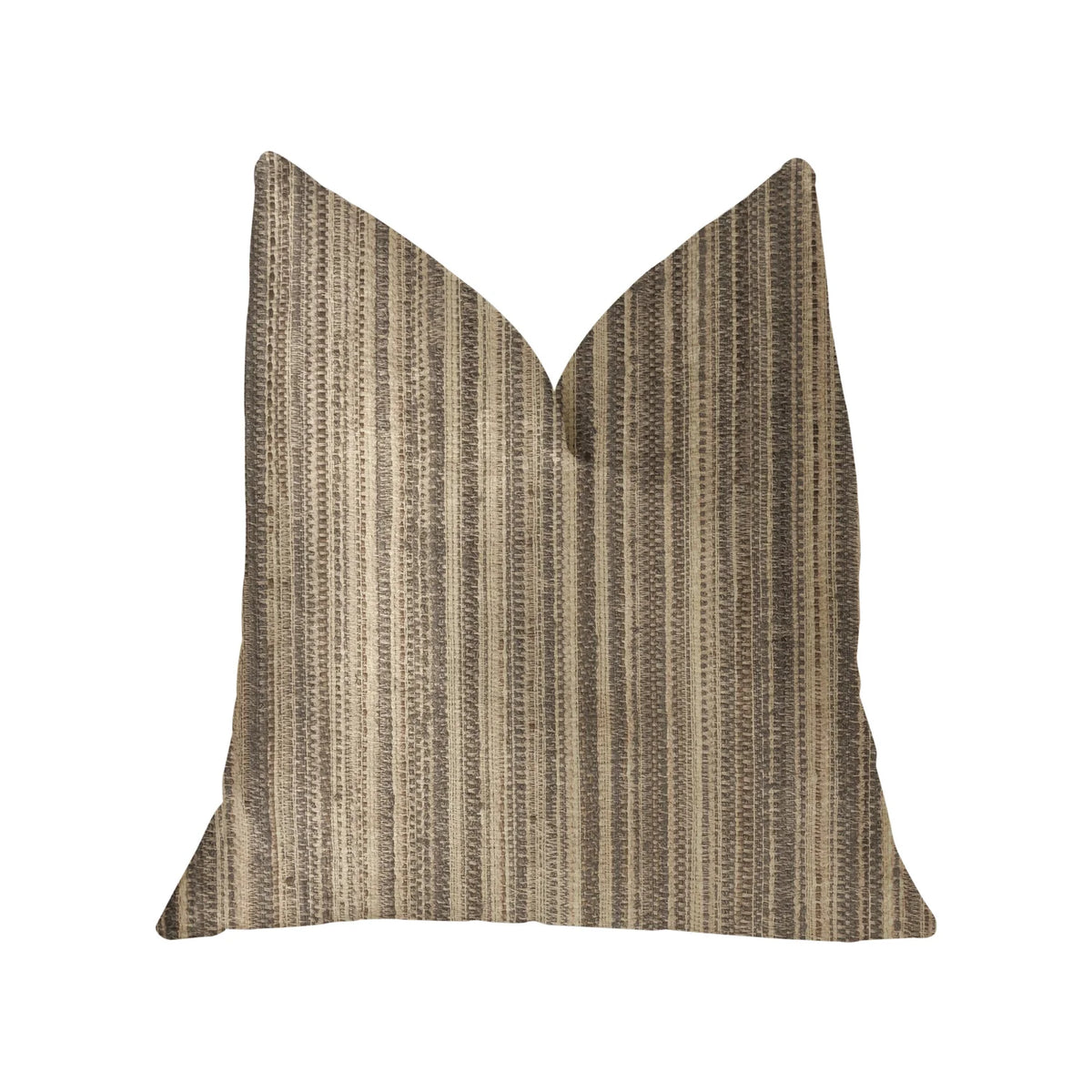 Ivory and Beige Throw Pillow 12"L x20"W R8488