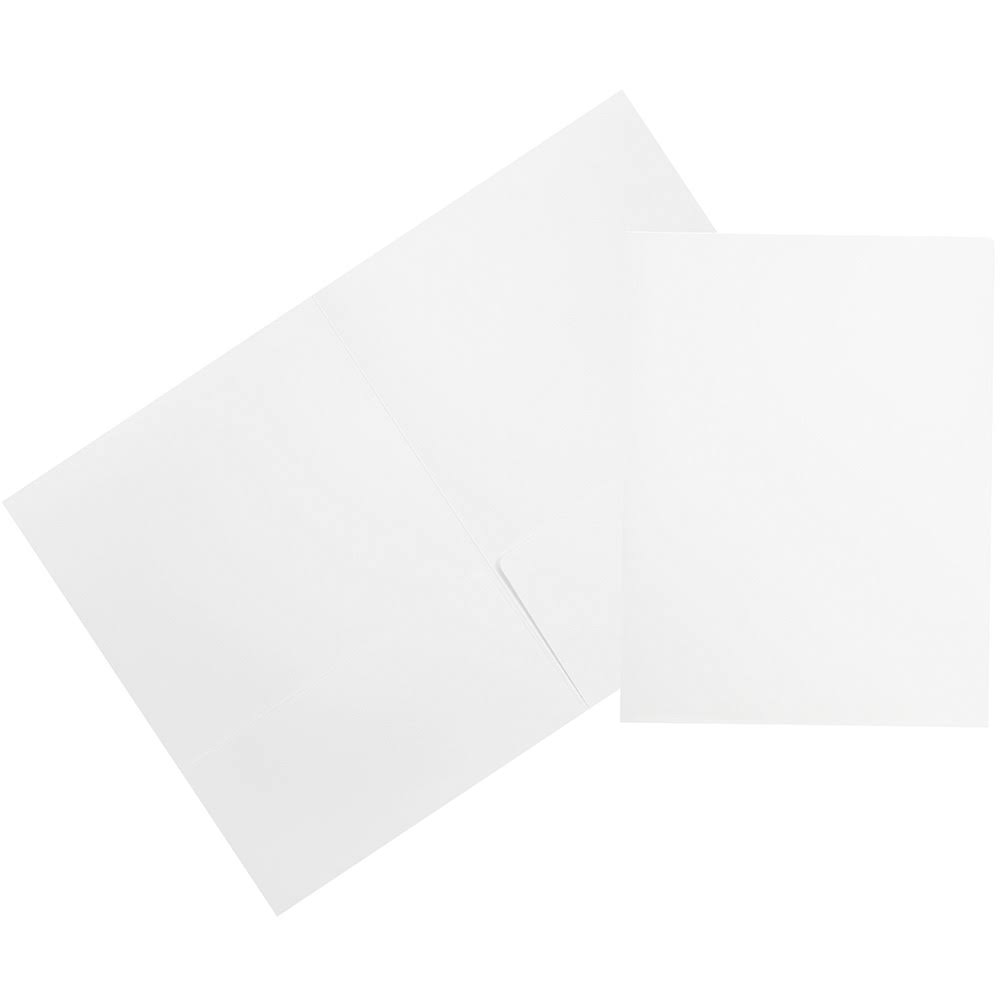 White 9 x 12 Two Pocket Folders 50/Pack U521126