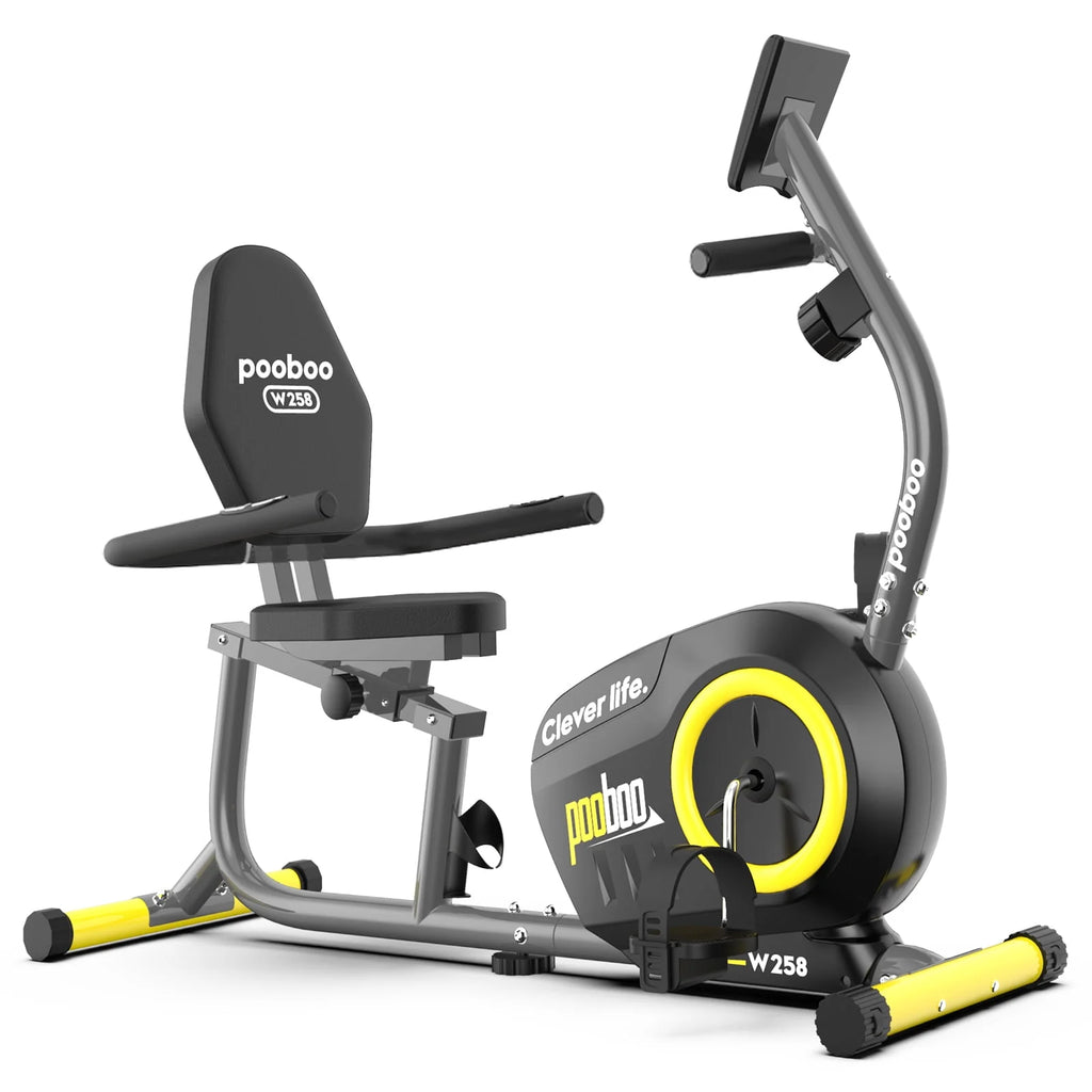 Recumbent Stationary Exercise Bike Adjustable Magnetic Resistance Z6699