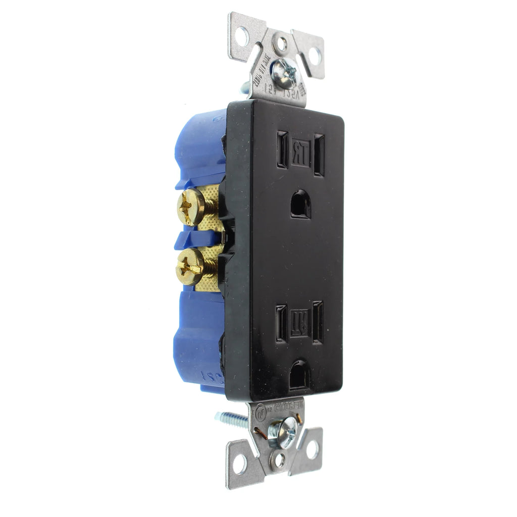 15-Amp 120-Volt Black Duplex Decorator Receptacle Outlet 96-Pack W3448