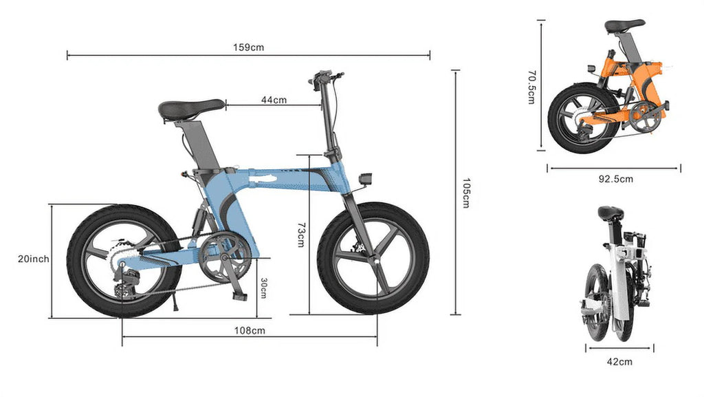 Foldable Electric Bicycle 7 Speed 500W Motor 36V Battery U861