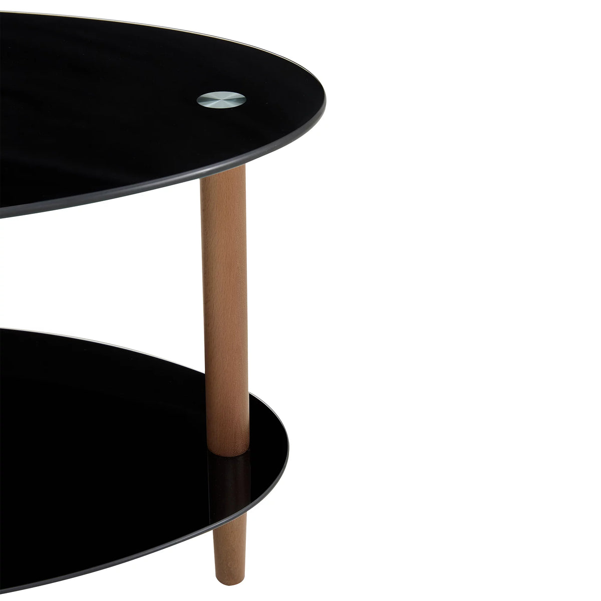 Oval 3-Tier Glass Coffee Table M3036
