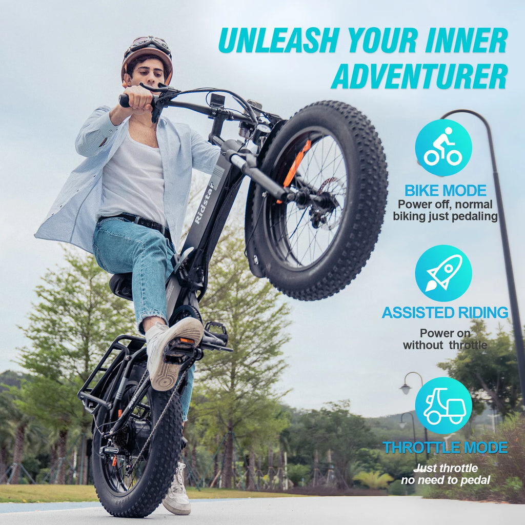 20 Fat Tire 750W 48V 14AH Foldable Electric Bike V12184