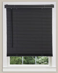 Cordless Black 1" Slats Venetian Vinyl Blind 32" x 72" P3881