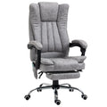 Gray Microfiber High Back Office Chair with Massage and Footrest L568