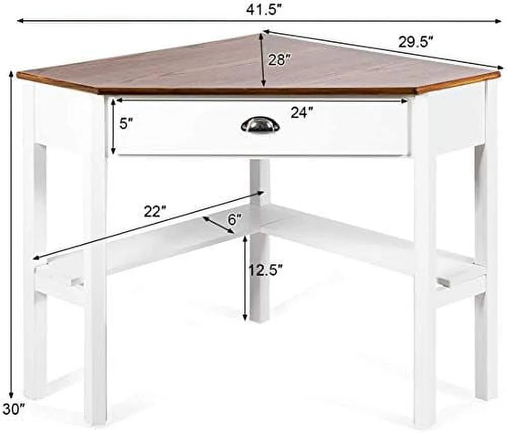 Corner Computer Desk with Drawer D452746