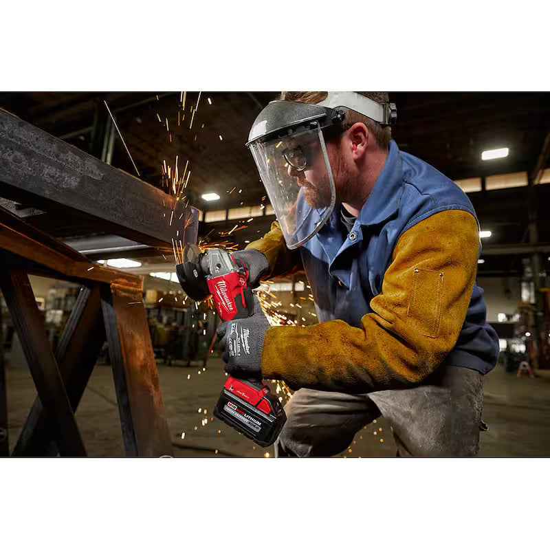 18V Cordless Brushless Braking Grinder Kit with Two 6.0 Batteries P810