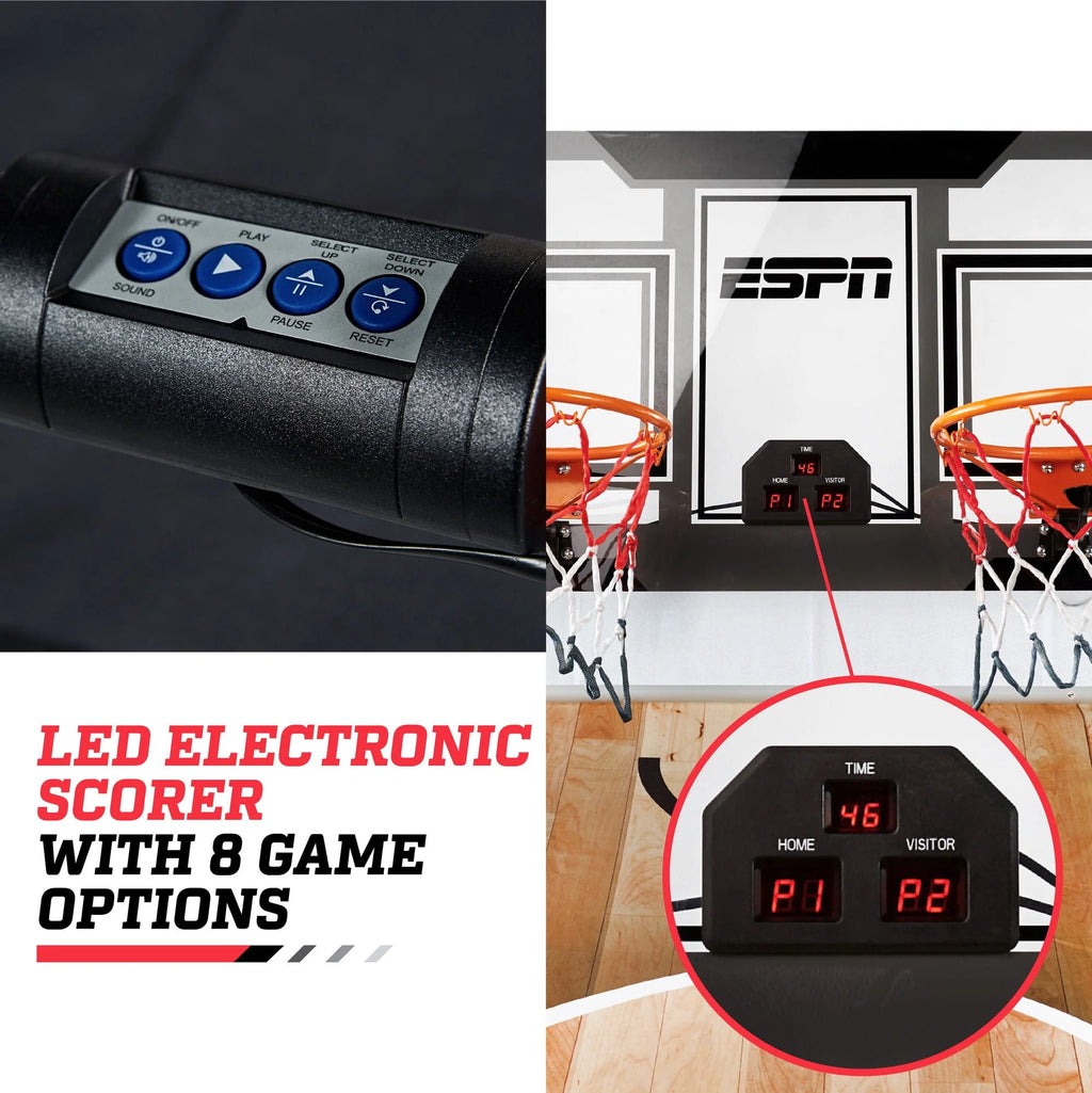 2 Player Fold and Assemble Basketball Game with Polycarbonate Backboard and LED Scoring L705