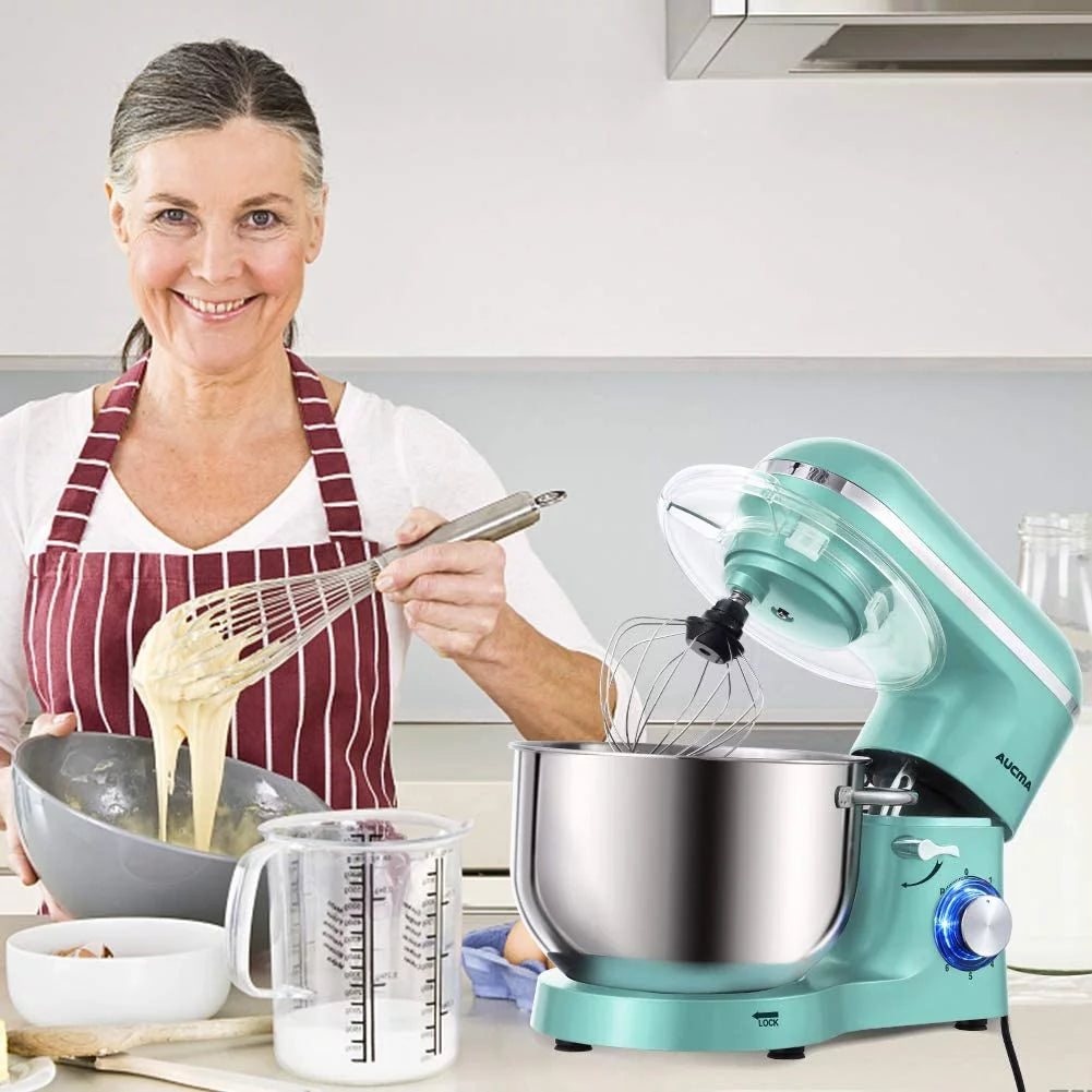 6.5-QT 660W 6-Speed Tilt-Head Electric Stand Mixer, Blue K61477