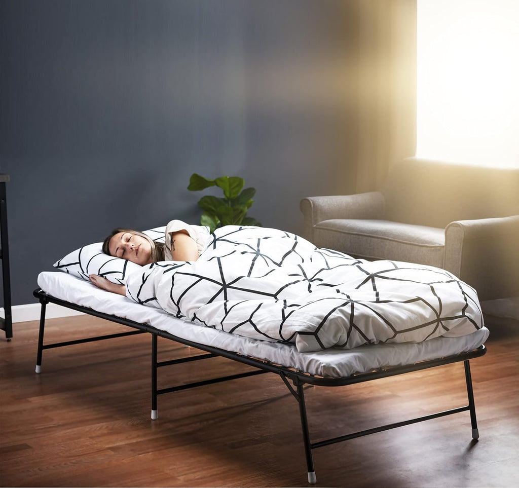 Folding Bed with Memory Foam Mattress Portable Twin with Carrying Bag T4454