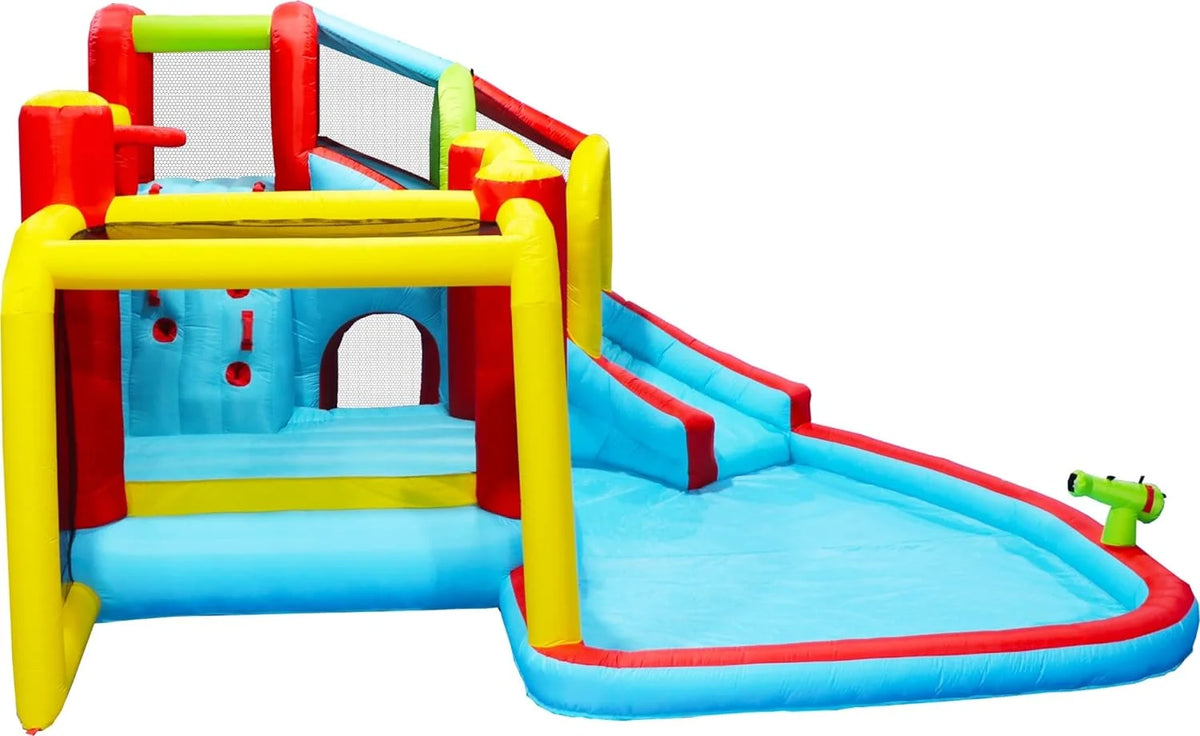 7 in1 Inflatable Water Slide Bouncing House with Splash Pool K774311