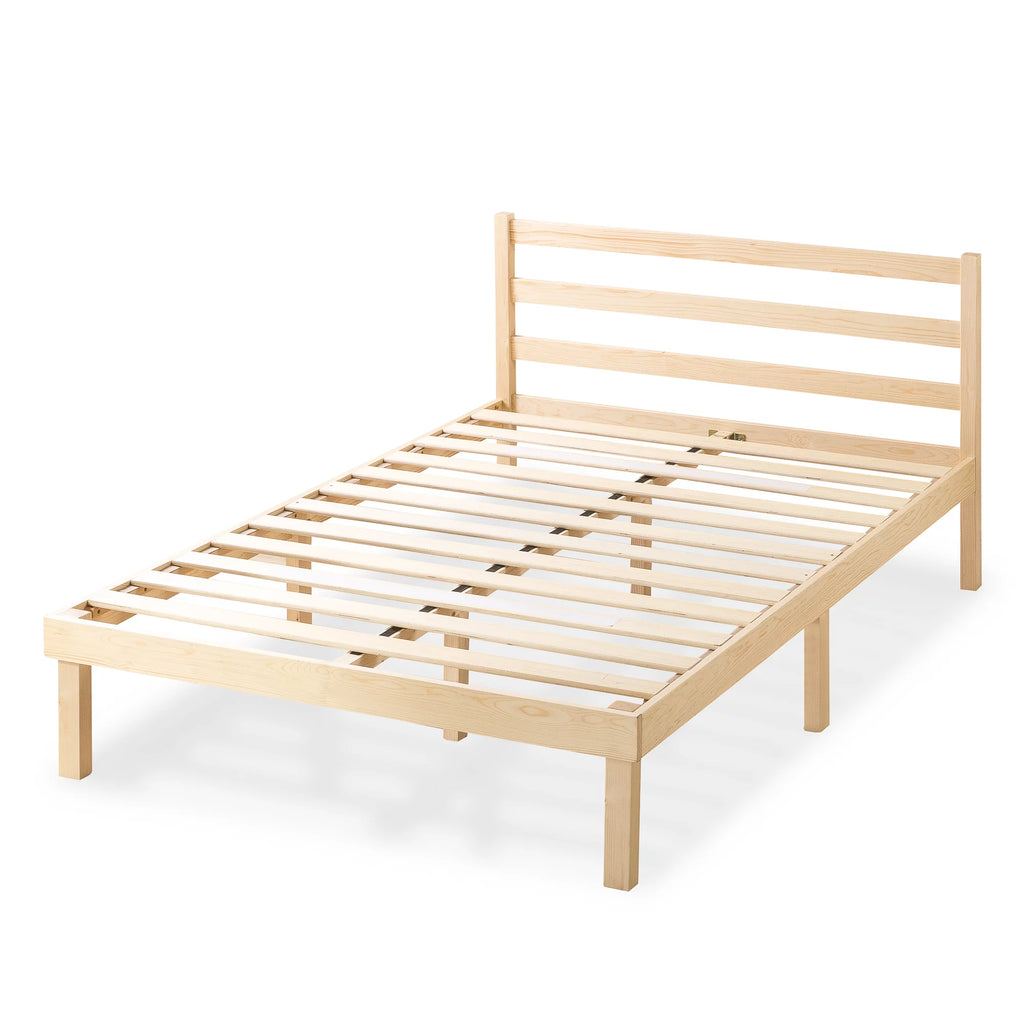 King Wood Platform Bed Frame with Headboard Z5160
