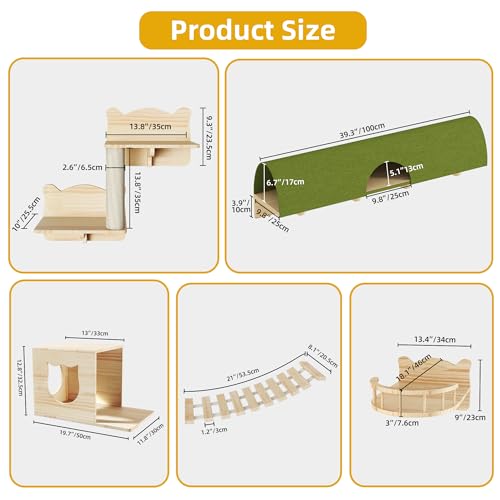 Solid Wood Wall Mounted Cat Furniture Set of 13 N795663