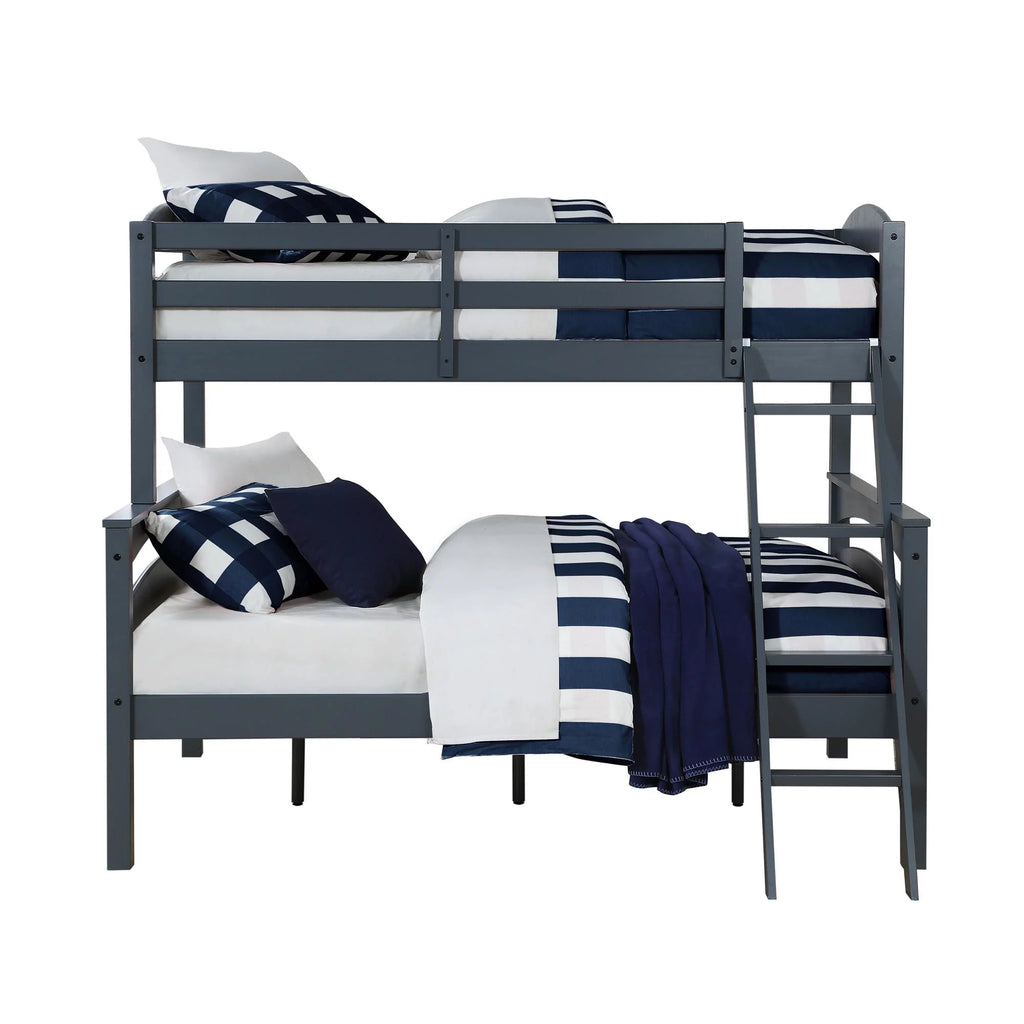 White Convertible Twin-Over-Full Bunk Bed S937010