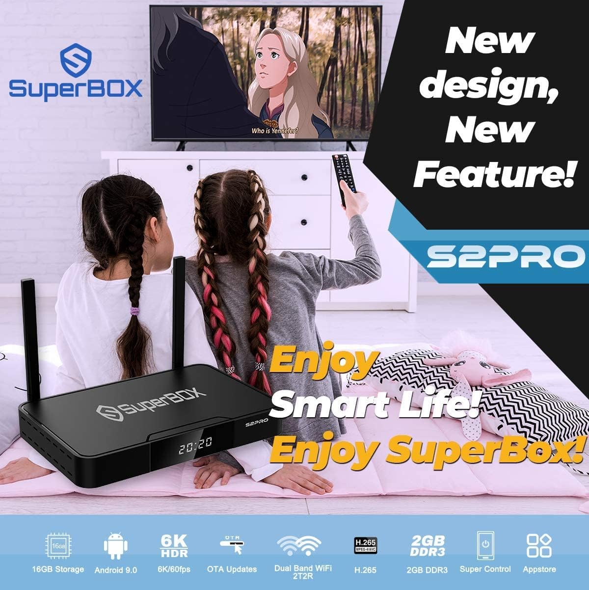 2022 SuperBox S2 Pro 8K HDMI Cable Backlit Mini Keyboard Z865476