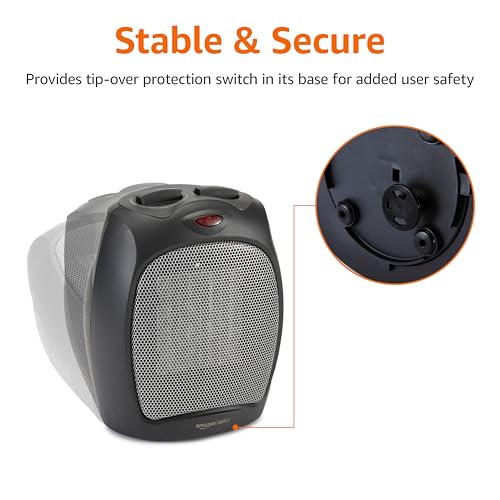 Ceramic Space Heater Portable 1500W Black I859