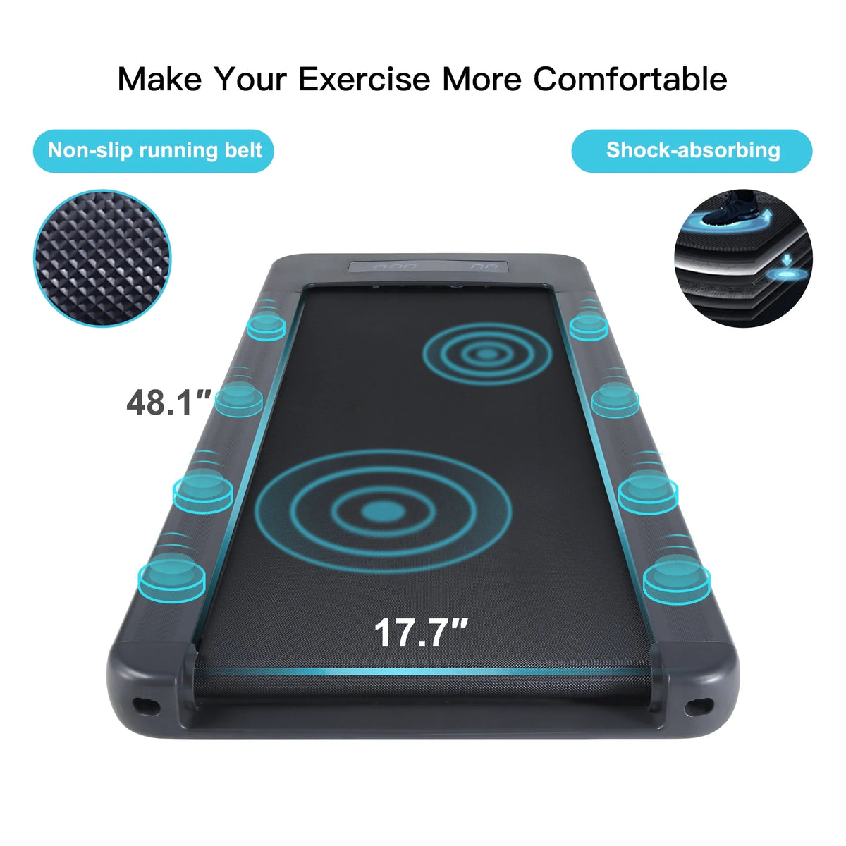 Under Desk Treadmill with LED Display and Remote Control L81184