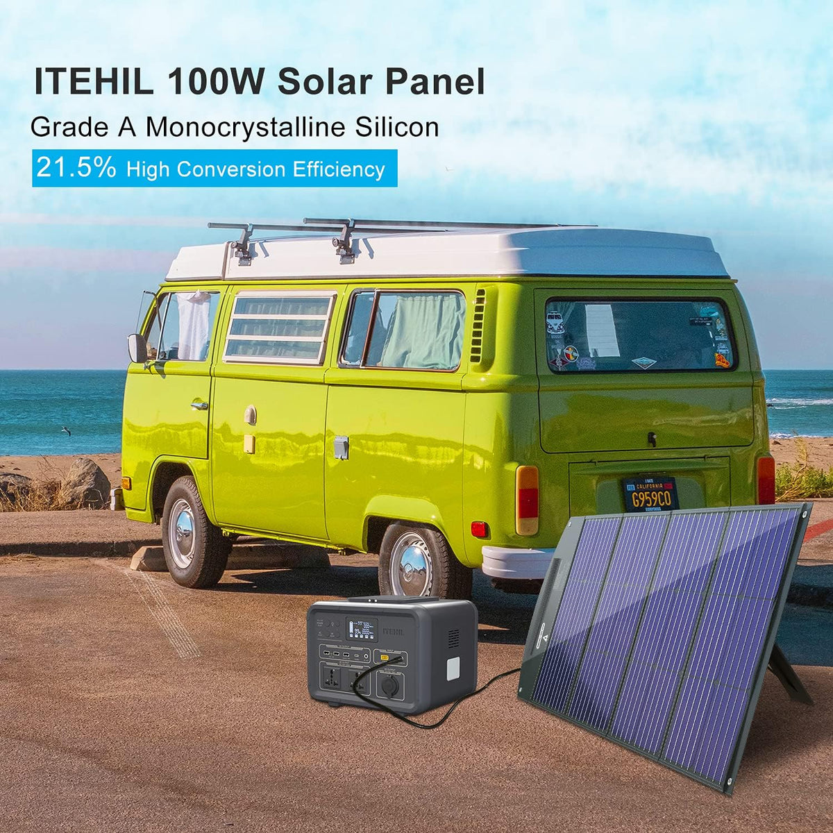 100W 18 Volt Monocrystalline Foldable Solar Panel N8730