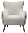 Off White Linen Wingback Chair X802