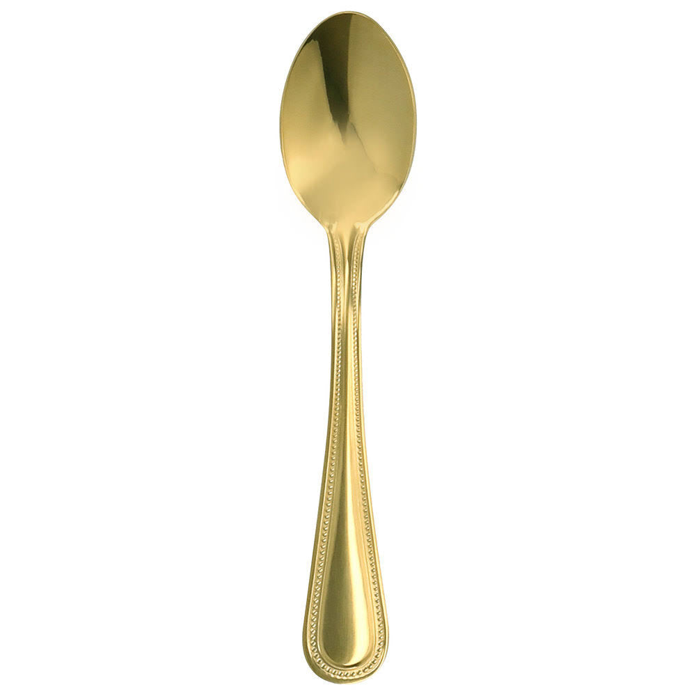 18/0 Gold Stainless Steel Dessert Spoon - 36/Case W2980