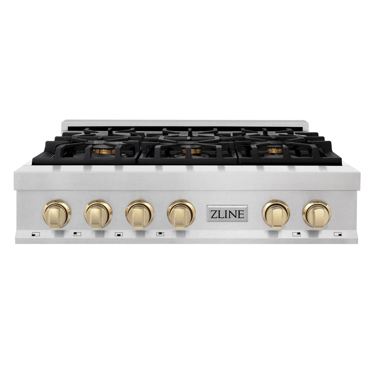 36 Porcelain Rangetop with 6 Gas Burners in Stainless Steel A355