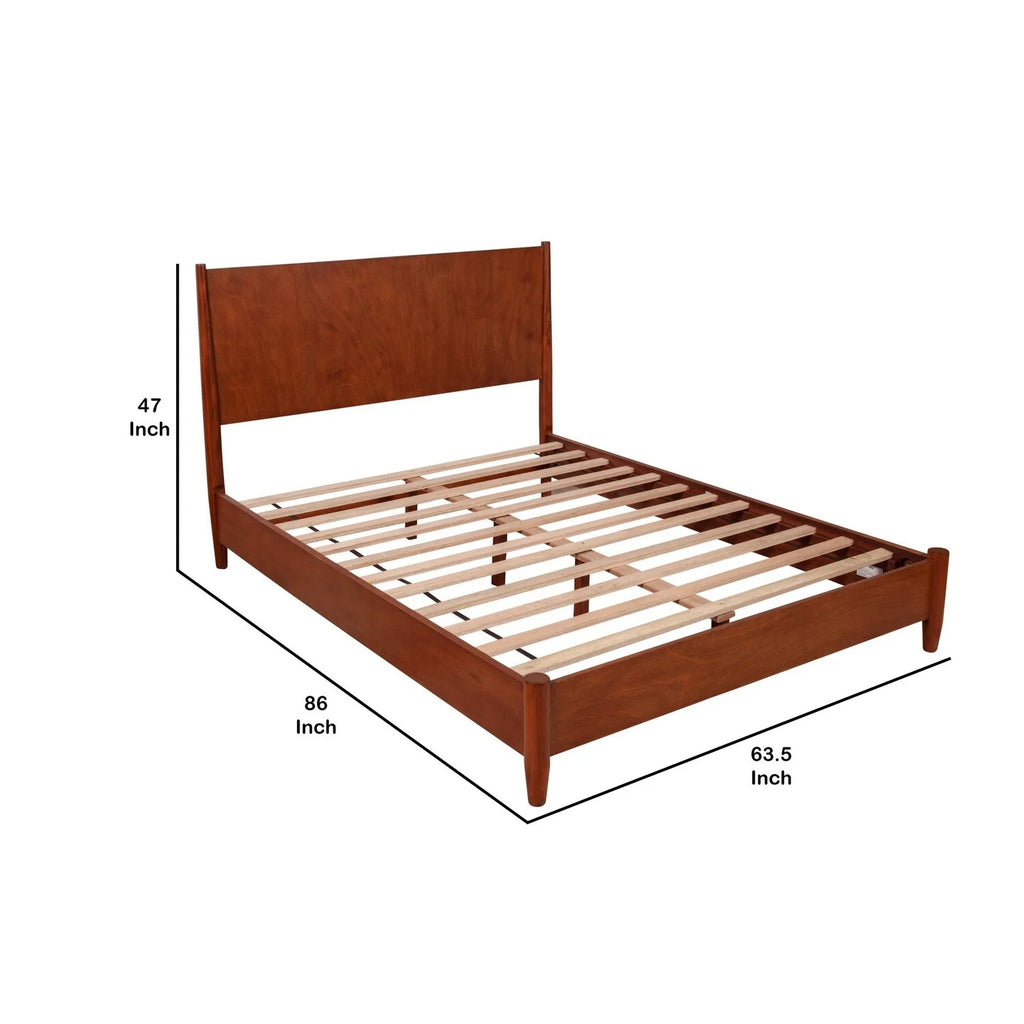 Queen Platform Bed with Panel Headboard Q8580