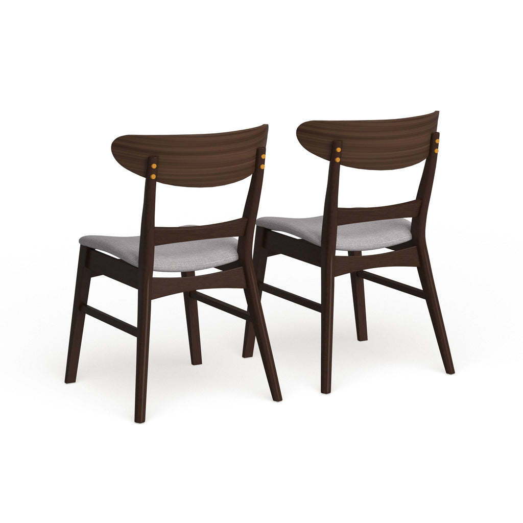Light Beige Fabric Dining Chair Set of 2 X8553