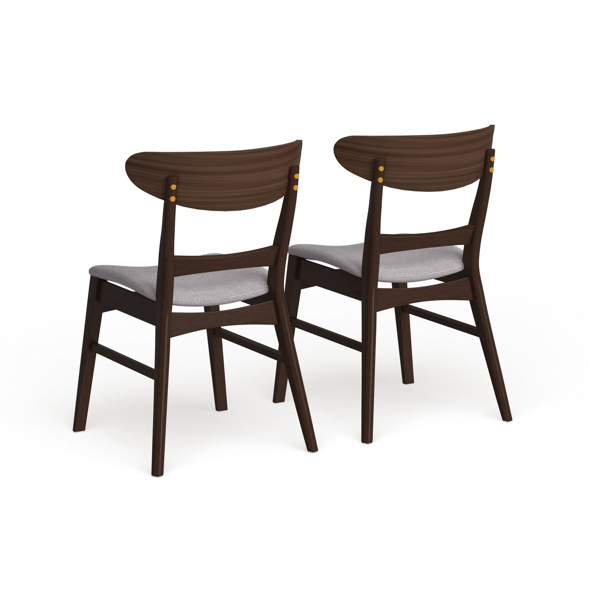 Light Beige Fabric Dining Chair Set of 2 X8553