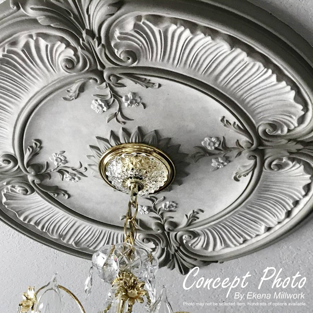 Hand-Painted Pewter Ceiling Medallion B4847
