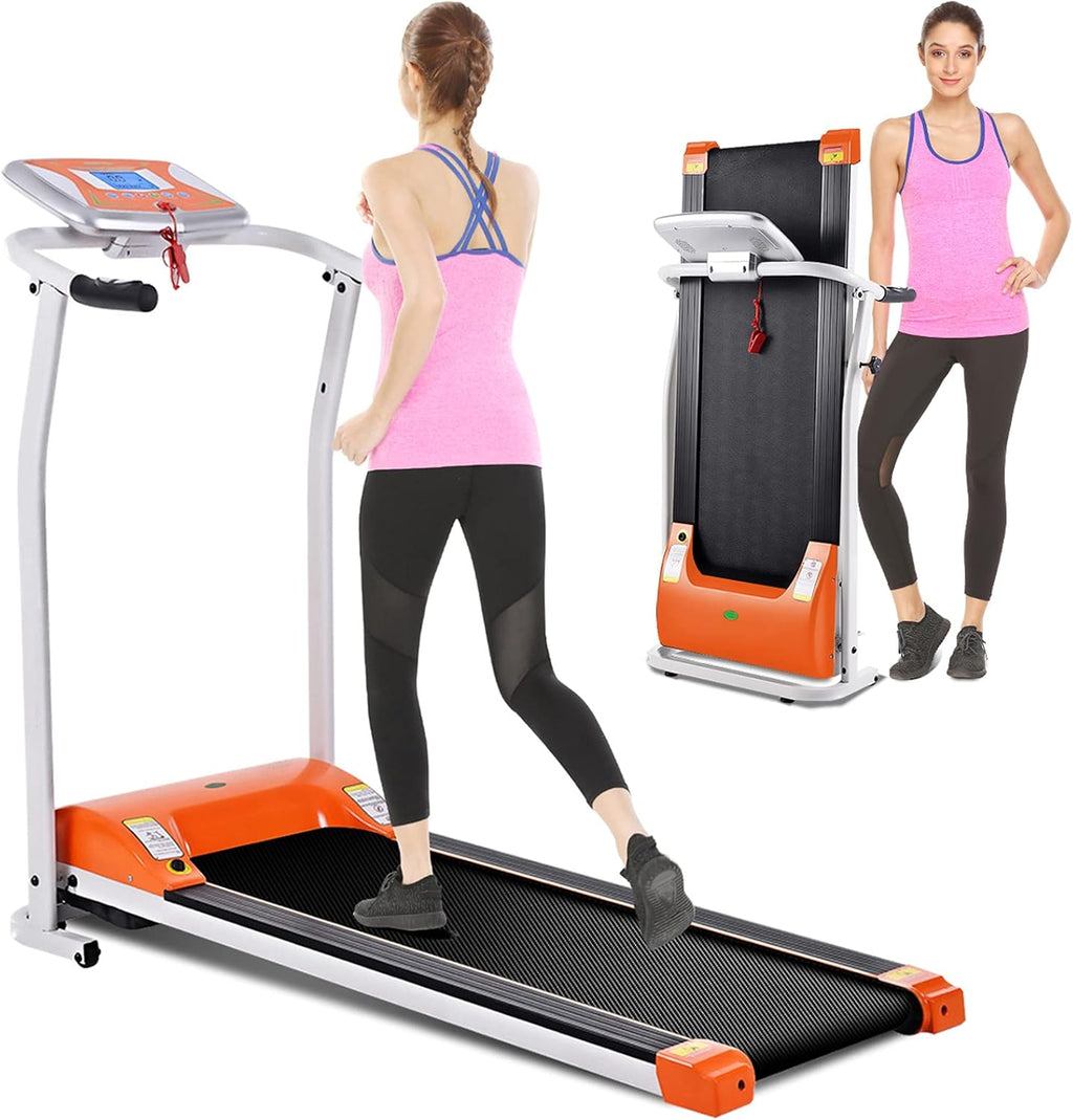 Folding Lightweight Electric Treadmill with LCD Monitor T32195