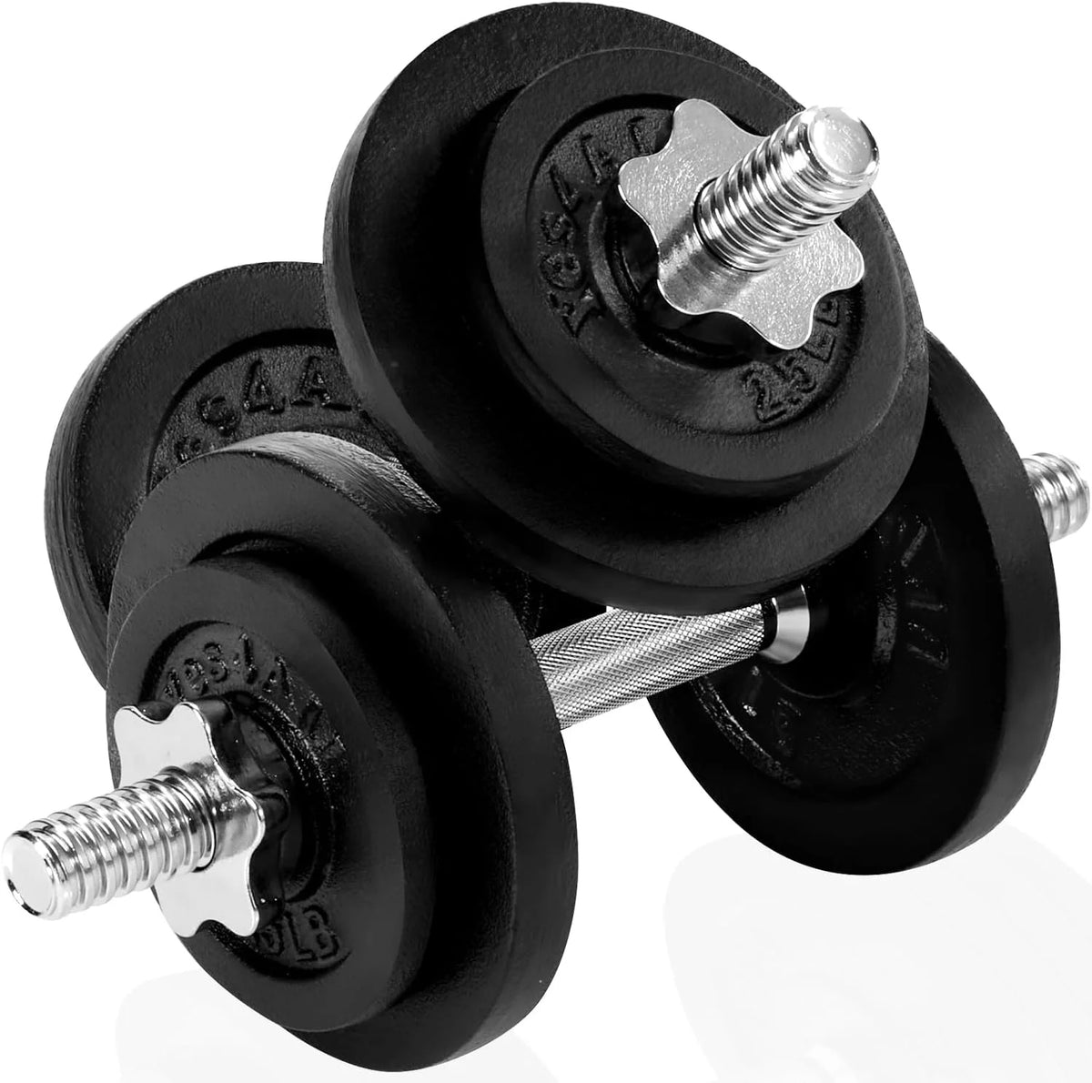 50 lbs Adjustable Cast Iron Dumbbell Set C158