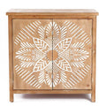Natural Wood 2-Door Storage Cabinet Y78471