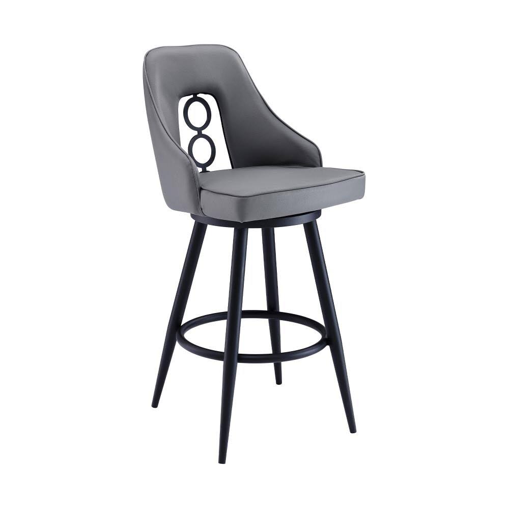 Gray and Black Bar Stool N593