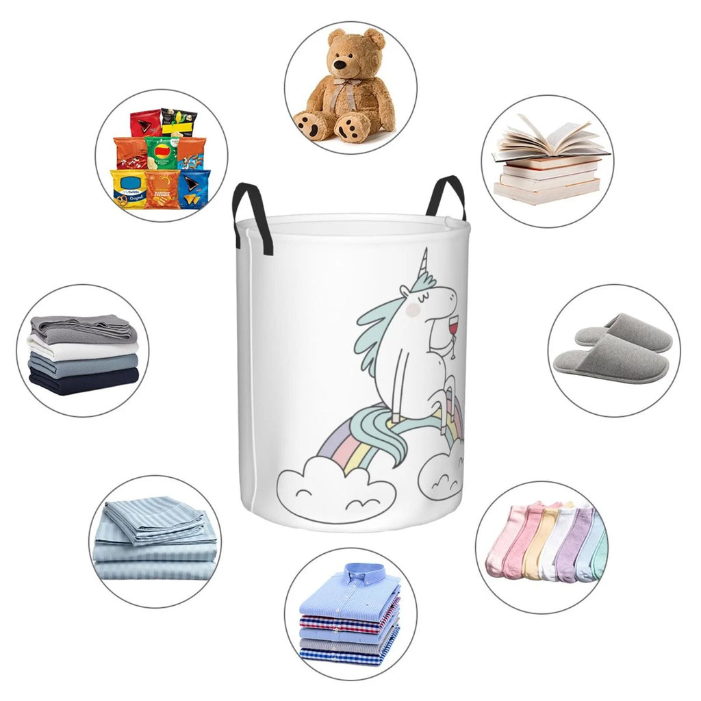 Waterproof Foldable Laundry Hamper with Handles J286129