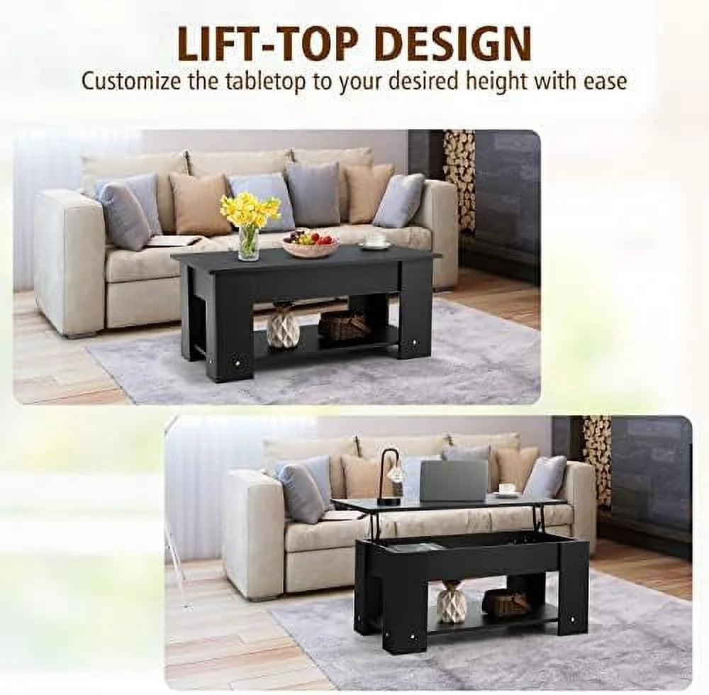 Lift Top Coffee Table with Hidden Compartment N42924