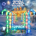 24 Pack Candy Cane Pathway Stake Lights W579647