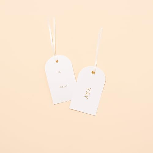 Christmas Gift Tags Set of 25 with Satin Ribbon V6768