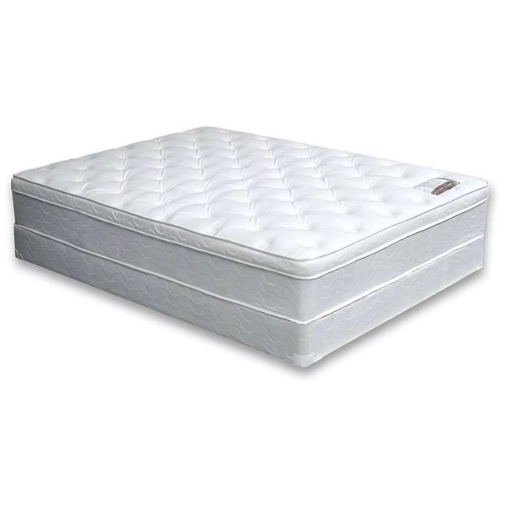 White Full Quilted Euro Top Fabric Mattress H8106