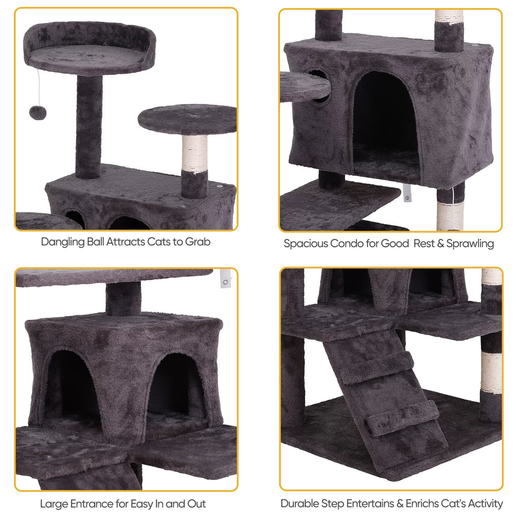 Dark Gray Cat Tree Tower G80057