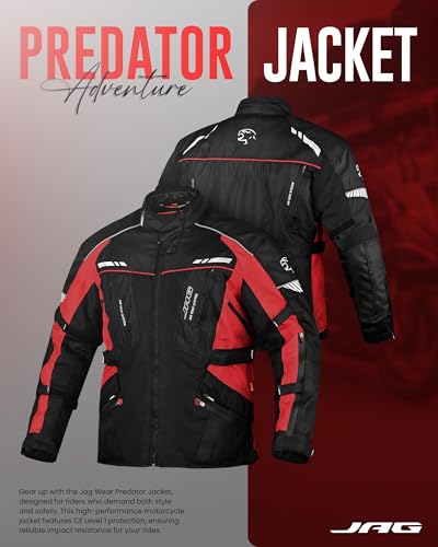 Water Resistant Motorcycle Jacket with Cordura Fabric & CE Armor U956