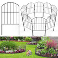 Black 10 Panel Rustproof Metal Decorative Garden Fence H381501