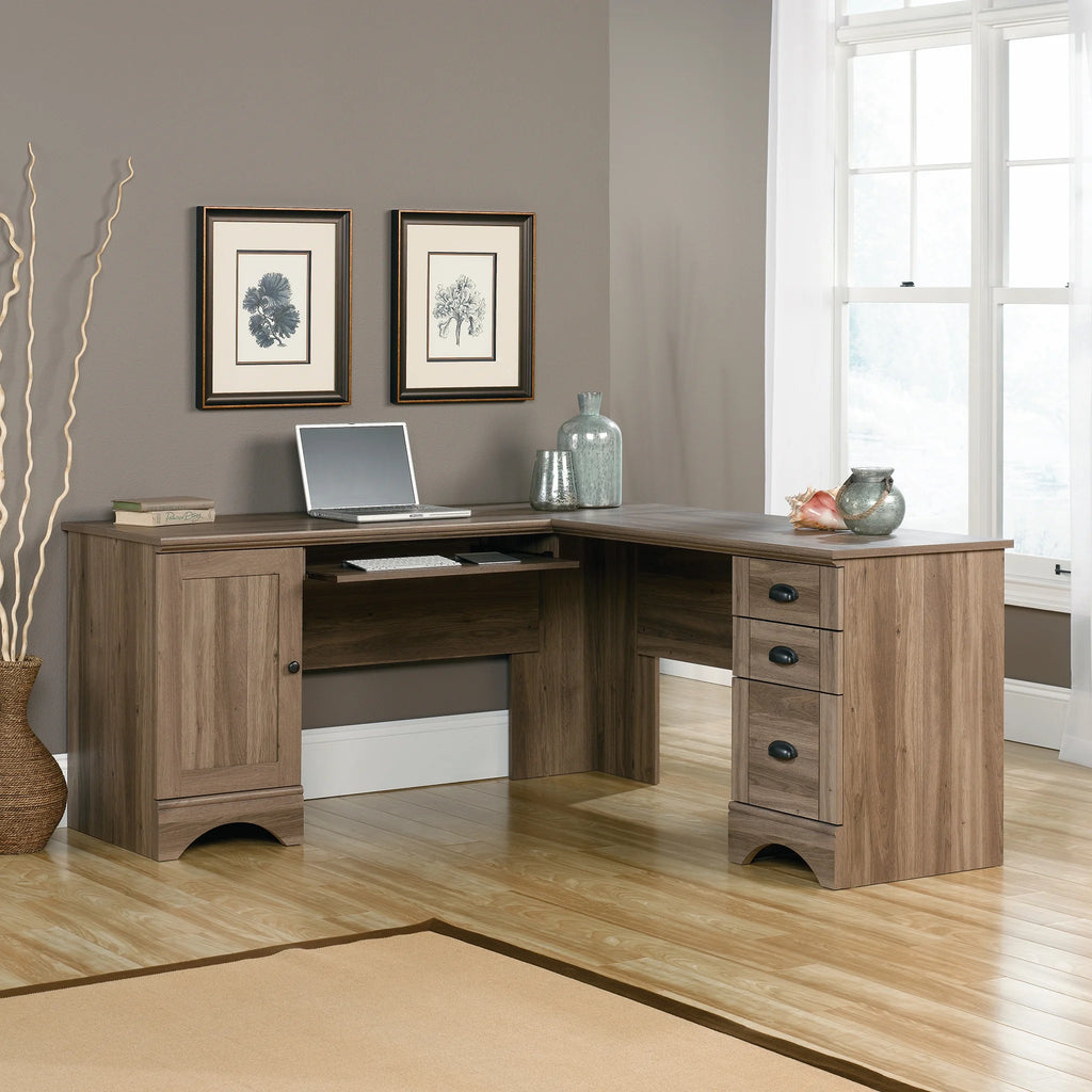 L Shaped Computer Desk with Storage P3074