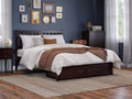 Queen Wood Platform Bed Frame with Foot Drawer Storage I914309