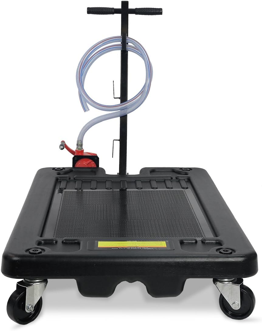 17 Gallon Low Profile Oil Drain Pan with Hose C80286