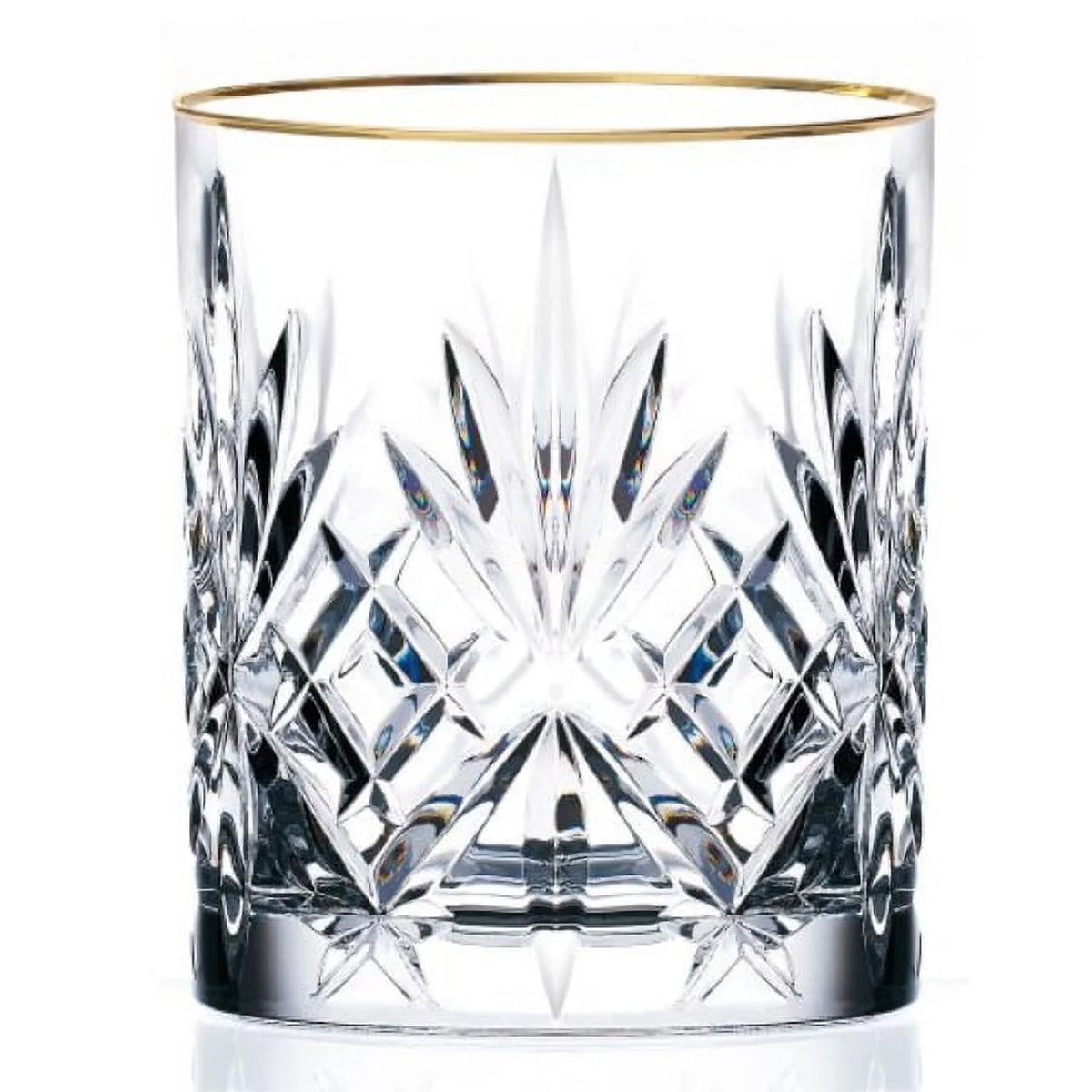 Crystal Double Old Fashion Beverage Glass Set of 4 Y7313