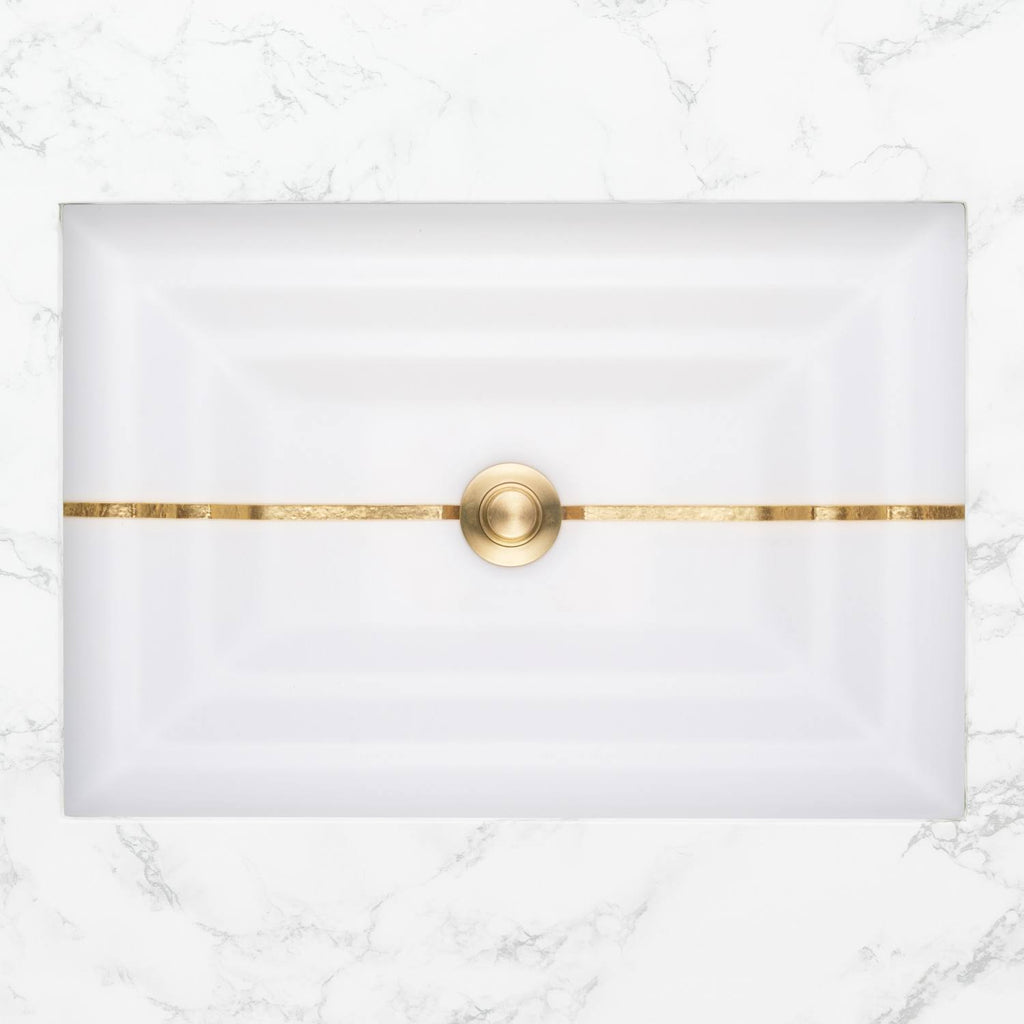 White Glass Small Rectangular Sink C936006