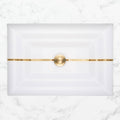 White Glass Small Rectangular Sink C936006